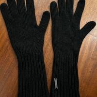 Guanti Burberry neri misto cashmire nuovi L