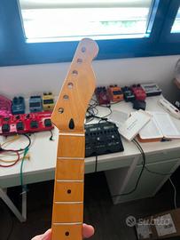 Manico Telecaster giallo lucido 22 tasti acero