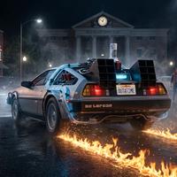 Targa "OUTATIME" - Replica Artigianale 3D (Ritorno