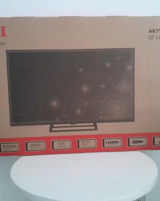 Televisore nuovo + Riproduttore DVD + Supporto.