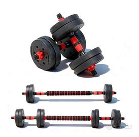Set manubri regolabili 30kg 2 in 1