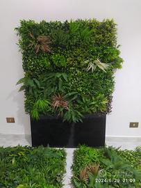 siepe artificiale "jungle" per pareti decorative