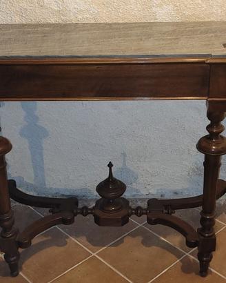Consolle con piano in marmo