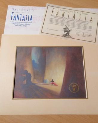 Litografia autentica di Fantasia della Disney