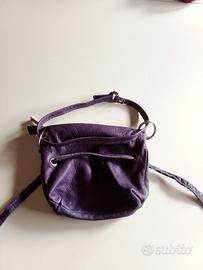 Mini bag in pelle viola Yuri 