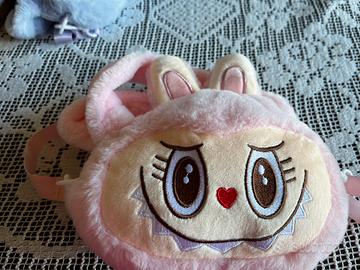 Borsetta mostriciattolo pelouche rosa, chiaro