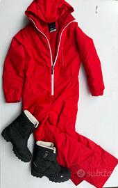 Tuta da sci bimbo/a 8 anni e doposcì taglia 35