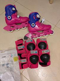 Pattini oxelo play 3 decathlon, mis.32/34 + access