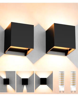 ChangM 2 Pezzi 7W Applique da Parete Esterno Inter