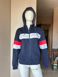 Felpa Fila con zip e cappuccio tricolore M