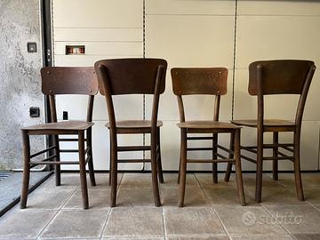 4 Sedie Cjarnee o viennesi in legno