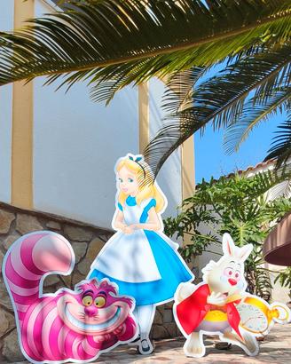 Sagome Alice Paese Meraviglie Stregatto Coniglio