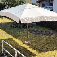 ombrellone da giardino con basamento in cemento 