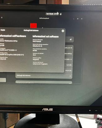 Lenovo ThinkCentre M91p + Monitor Asus