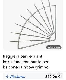 Barriera per balconi o terrazze zincata