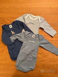 Lotto 3 body Petit Bateau – 9 mesi / 71 cm