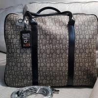 borsa di Roccobarocco in ecopelle marrone, nuova.