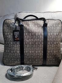 borsa di Roccobarocco in ecopelle marrone, nuova.