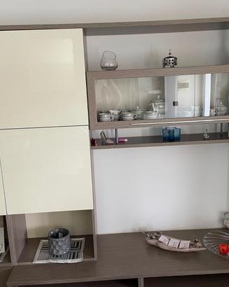 Vetrina più tavolo solo base completa di struttura