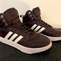 Adidas hoops 3.0 mid wtr GW6703 scarpe rosso scuro