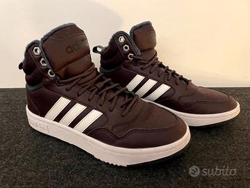 Adidas hoops 3.0 mid wtr GW6703 scarpe rosso scuro