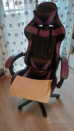 poltrona Gaming con seduta usurata