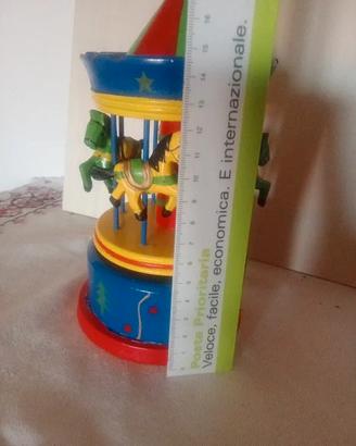 Carillon giostra cavalli in legno da riparare