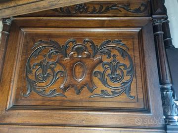 2 Letti Singoli Antichi Intarsiati - Già Smontati