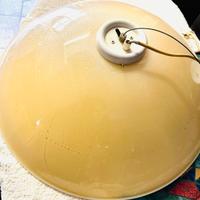 Lampadario champagne grande a cupola vetro Murano