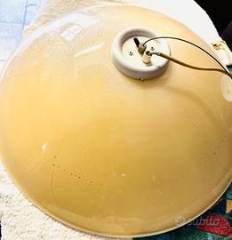 Lampadario champagne grande a cupola vetro Murano