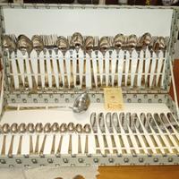 Servizio posate acciao/oro zecchino 