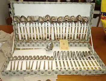 Servizio posate acciao/oro zecchino 