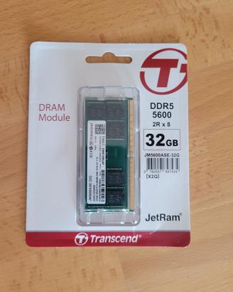 Transcend DDR5 RAM 32GB 5600MHz SODIMM Notebook