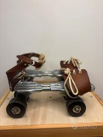 Pattini Vintage Retrò a 4 Ruote Regolabili