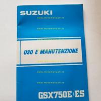 Suzuki GSX 750 S 1982 manuale uso ITALIANO moto