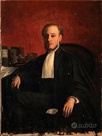 Grande ritratto francese di uomo di legge, XIX sec