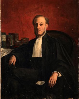 Grande ritratto francese di uomo di legge, XIX sec