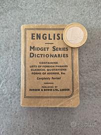 Dizionario inglese miniatura vintage anni 40