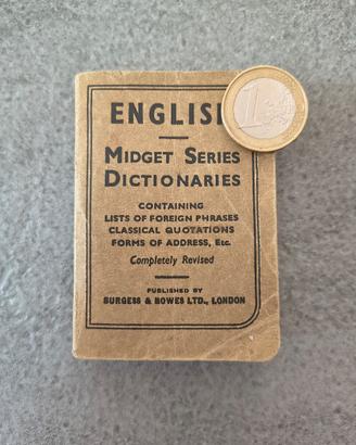 Dizionario inglese miniatura vintage anni 40