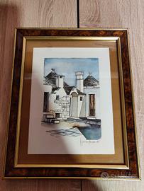 quadro acquarello firmato 