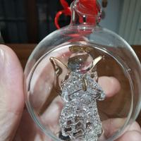 pallina di natale con angioletto in vetro e scatol