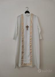 Saio Tunica Prima comunione Unisex Nuovo 