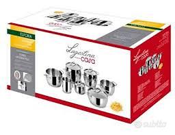 SET PENTOLE EUFORIA LAGOSTINA - 11 PZ ACCIAIO INOX