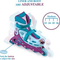 Pattini in linea Frozen con kit gomitiere e ginoc