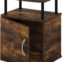 tavolino con sportello pino ambrato/nero