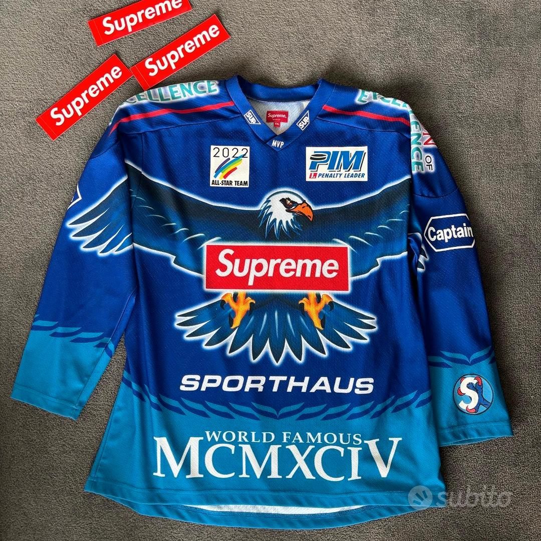 Supreme Eagle Moto Jersey in Royal Blu - Abbigliamento e Accessori