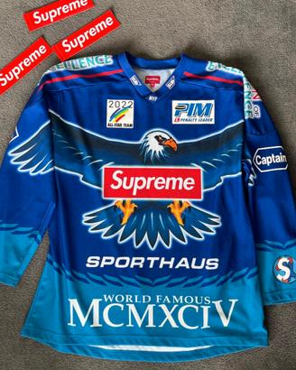 Supreme Eagle Moto Jersey in Royal Blu