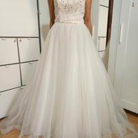 Abito da sposa bianco - scollo a cuore - 44