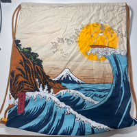 Borsa in cotone fantasia super capiente