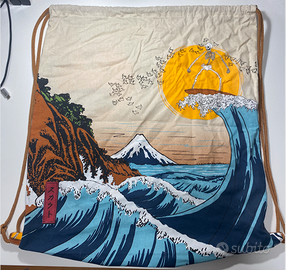 Borsa in cotone fantasia super capiente